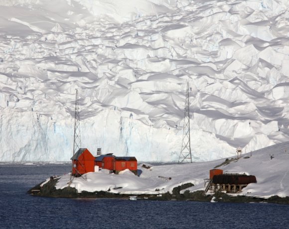 Argentine research base in Paradise Bay on the Antarctic Peninsular in Antarctica