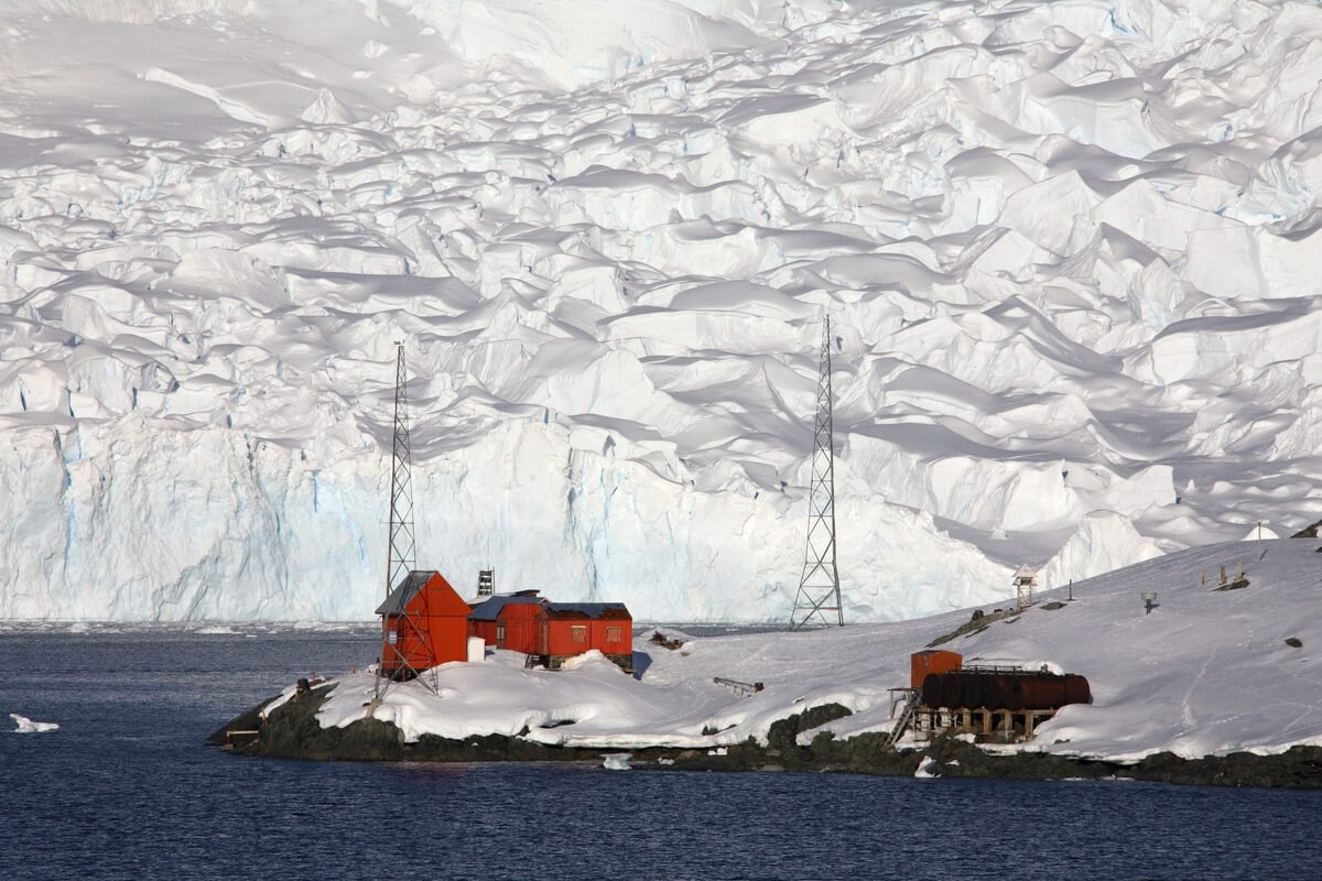 Argentine research base in Paradise Bay on the Antarctic Peninsular in Antarctica